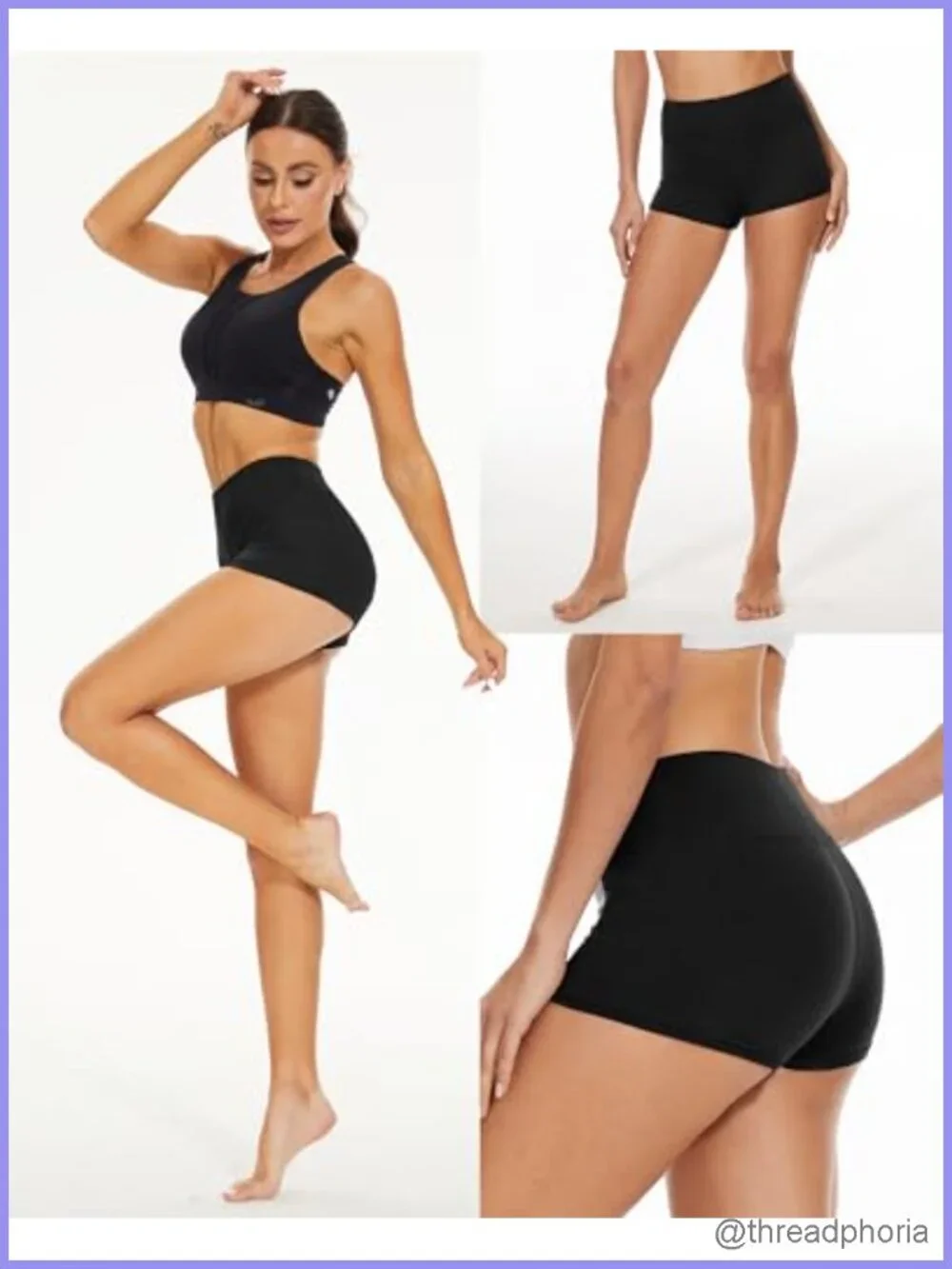 2 Pack High Waisted Biker Shorts for Women - Spandex Workout Yoga Dance